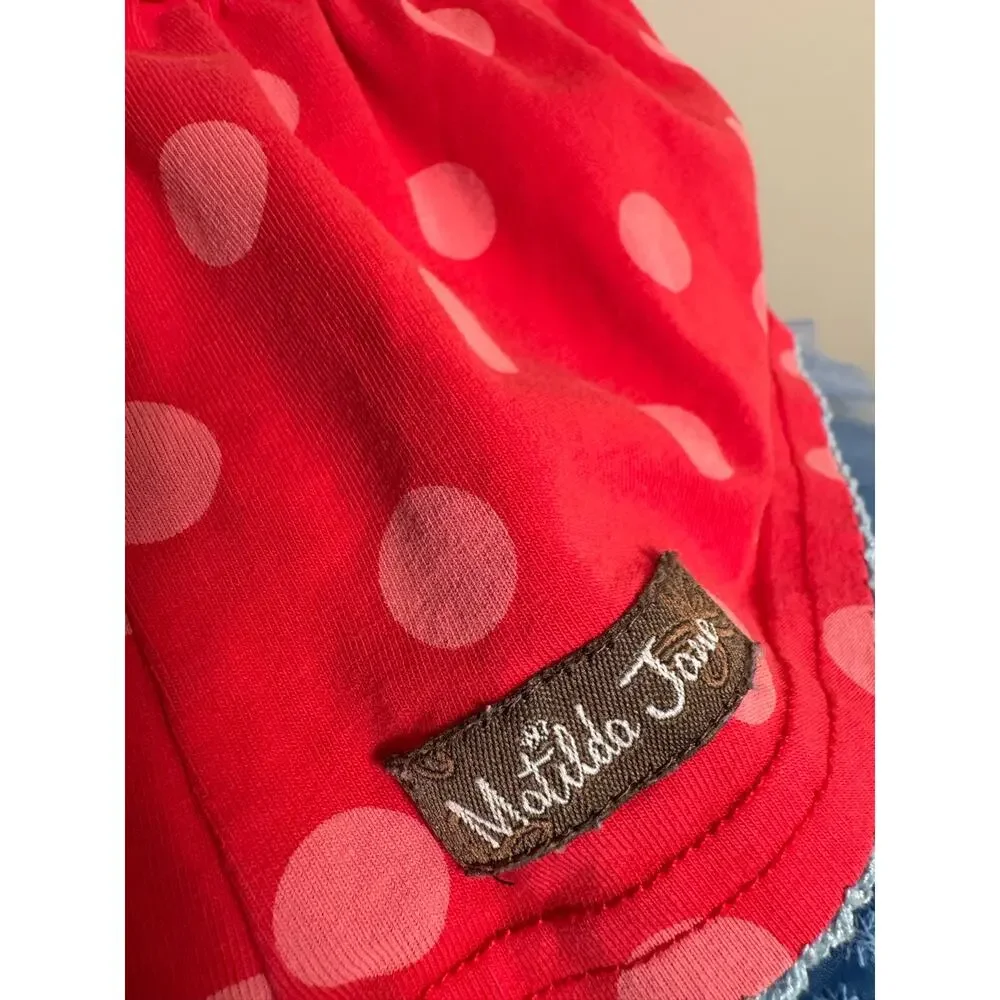 Size 10 Matilda Jane Polka Dot Dress With Crushed Velvet Trim